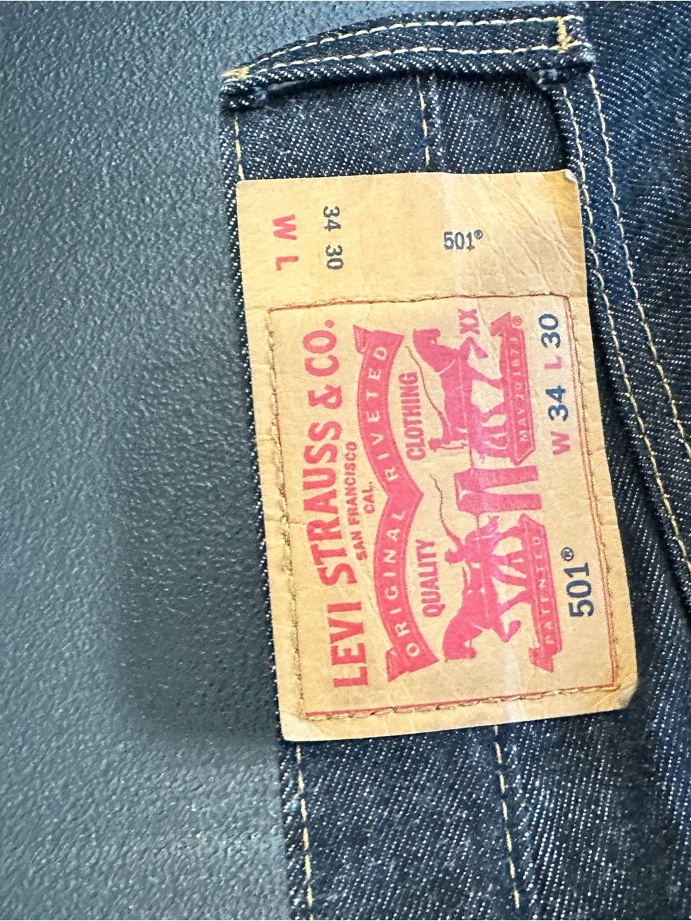 Levi's Men's Straight 501 Dark Blue Denim Jeans